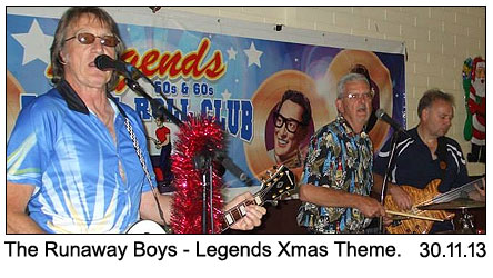 The Runaway Boys Legends Xmas Theme 30-11-2013.