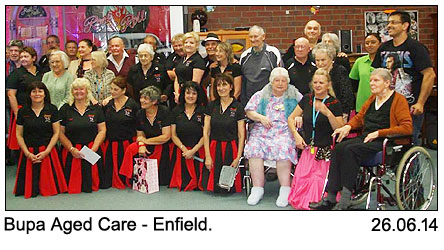 Legends Demo Team At Bupa Aged Care 26-06-2014.