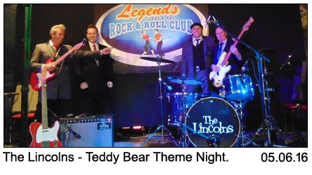 The Lincolns at Legends Teddy Bear Theme Night 05-06-2016.