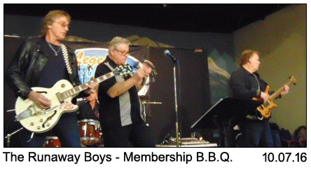 The Runaway Boys at Legends Renewal B.B.Q. 10-07-2016.