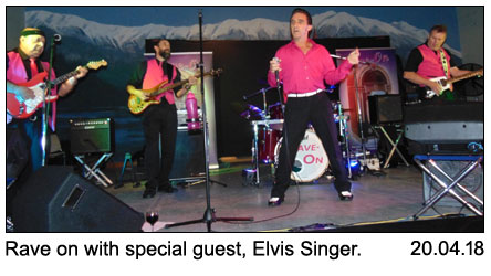 Rave On - Elvis Singer at Legends 20-4-2018.