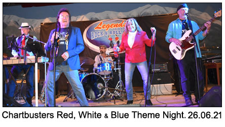 Legends Red, White & Blue with Chartbusters 26-6-2021.