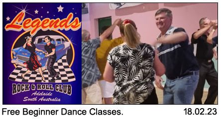 Legends Beginners RnR Dance Lessons 18.2.2023.