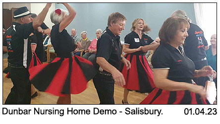 Legends Demo Team at Dunbar Nursing Home Salisbury 01-04-2023.