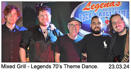 Mixed Grill 70's Theme Night at Legends RnR Club 23.03.2024.