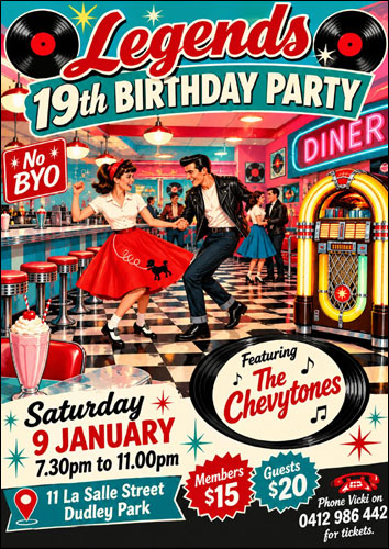 Legends 19th Birthday Dance | 9th January 2027.